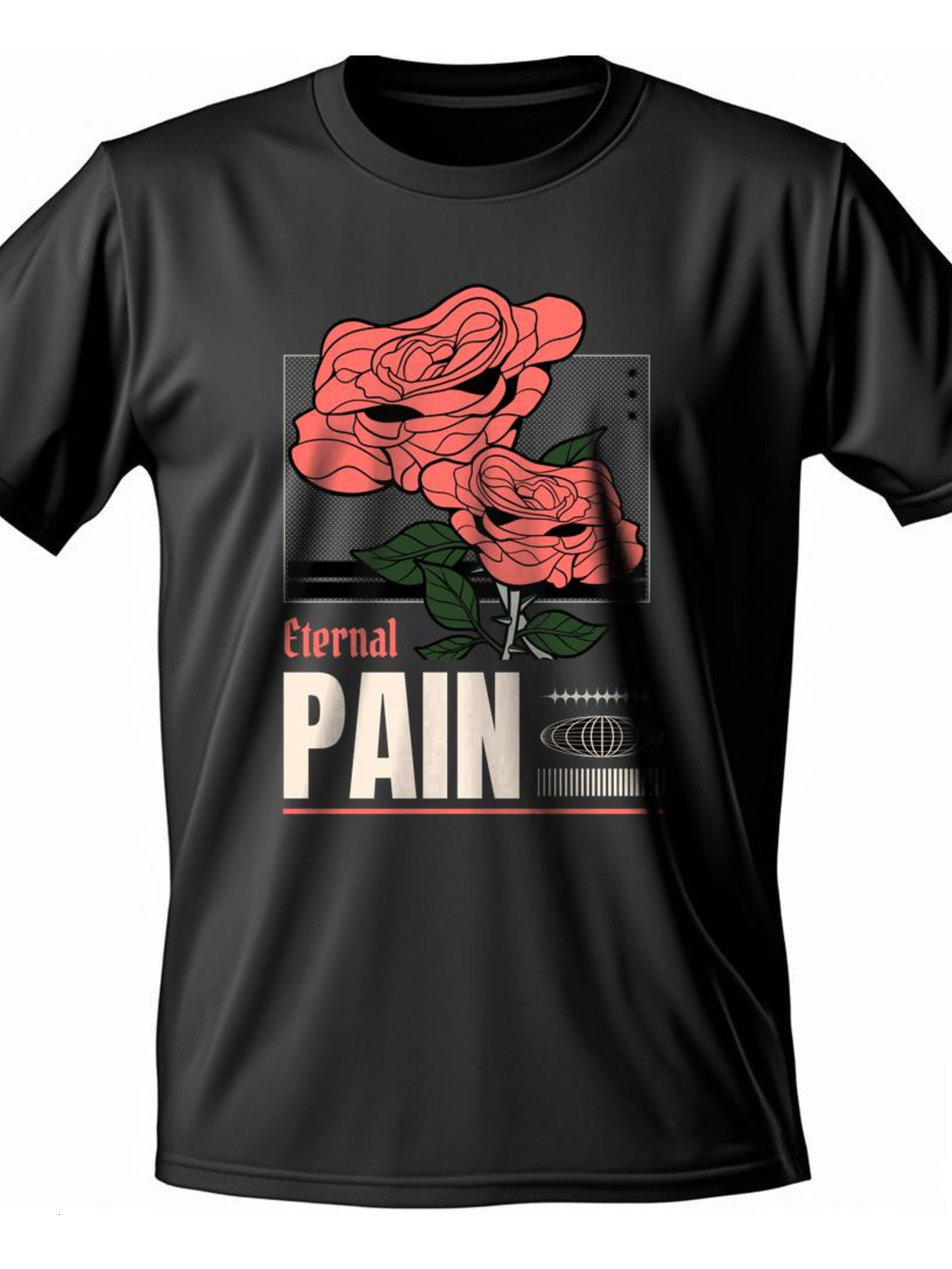 Dongdumaoyi Short Sleeve T Shirts Graphics Cotton Rose Men Black 180G White Round Collar Adult S-3Xl 2109