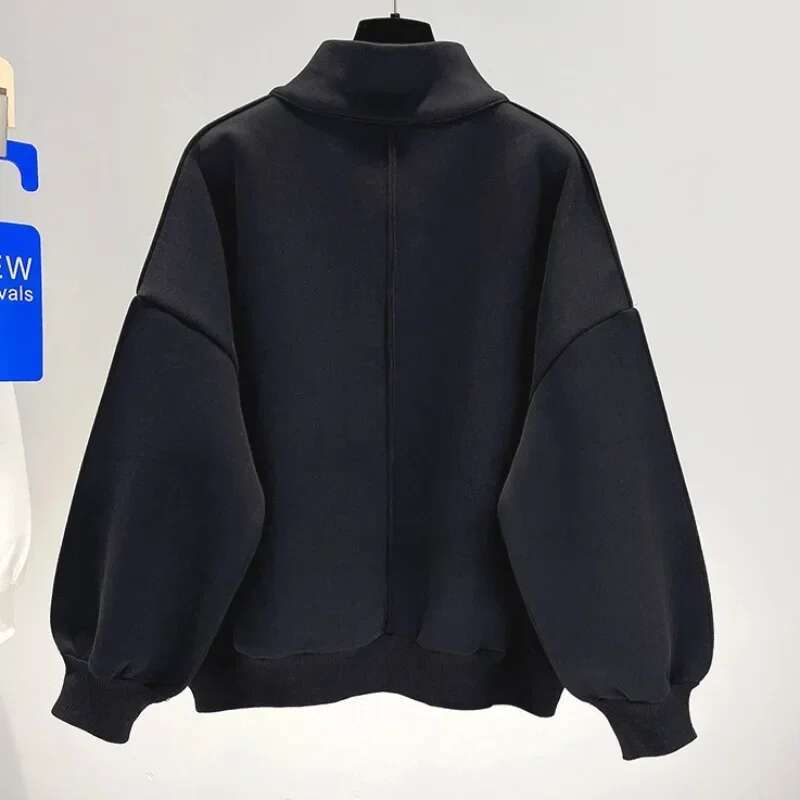 With Zipper New In Female Top Full Zip Up Womens Sweatshirts Plain Cheap Korean Clothing E Nice Color 2000s Fashion M Pullovers