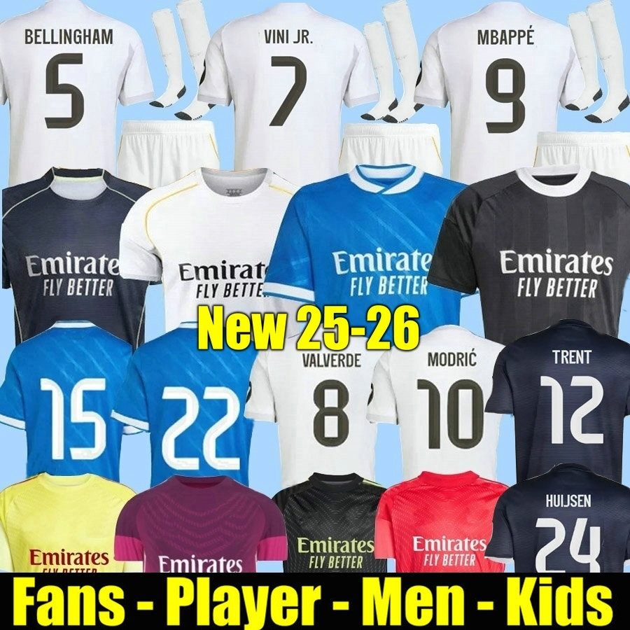 2024 2025 2026 soccer jerseys 24 25 26 football shirt CAMAVINGA Mbappe MODRIC VALVERDE Fourth camiseta men kids uniforms VINI JR BELLINGHAM ARDA GULER ENDRICK
