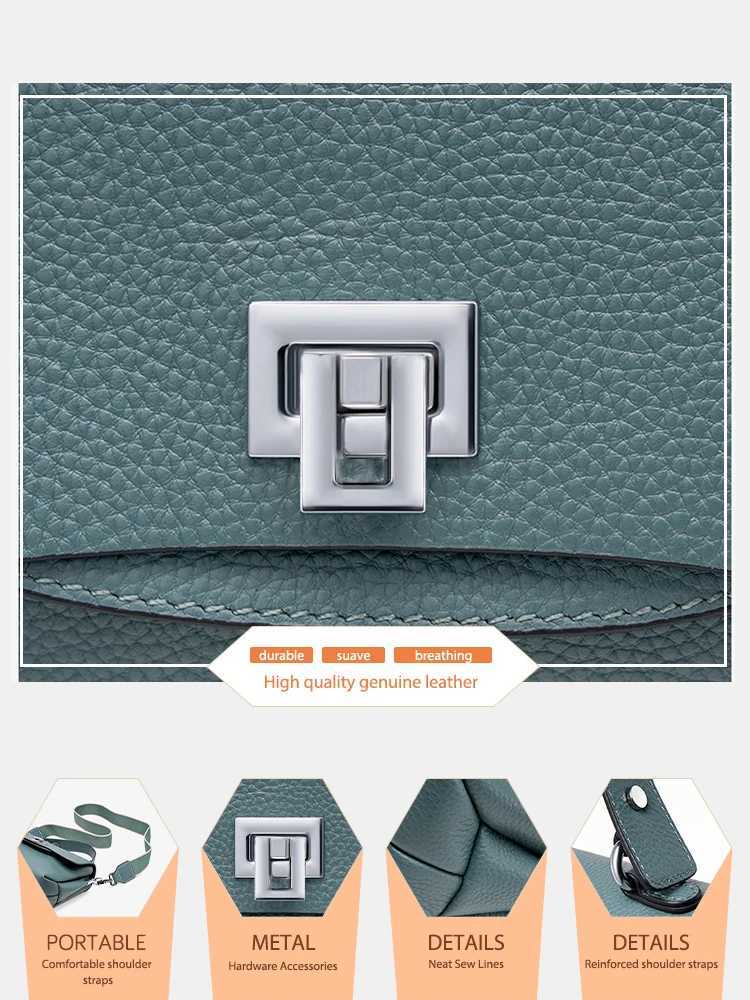 Zency Women Genuine Leather Top-handle Bag Envelope Bags Designer Shoulder Handbag Ladies Elegant Crossbody For Ladies Z250617
