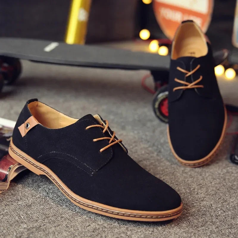Suede Shoes for Men Dress Classic Comfortable Party Wedding Oxford Casual Shoe Large Size Flats 250612