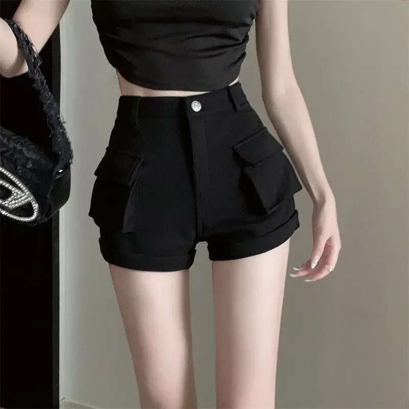 Jorts Short Pants Woman With Pockets Cargo Waist Pocket Shorts for Women Stretchy Elasticty Trend 2025 Cheap Flowy Designer XXL