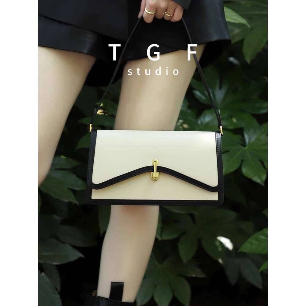 Trendy Bags for Women New High End Niche Design Handbag Color Block Underarm Small Square Bag