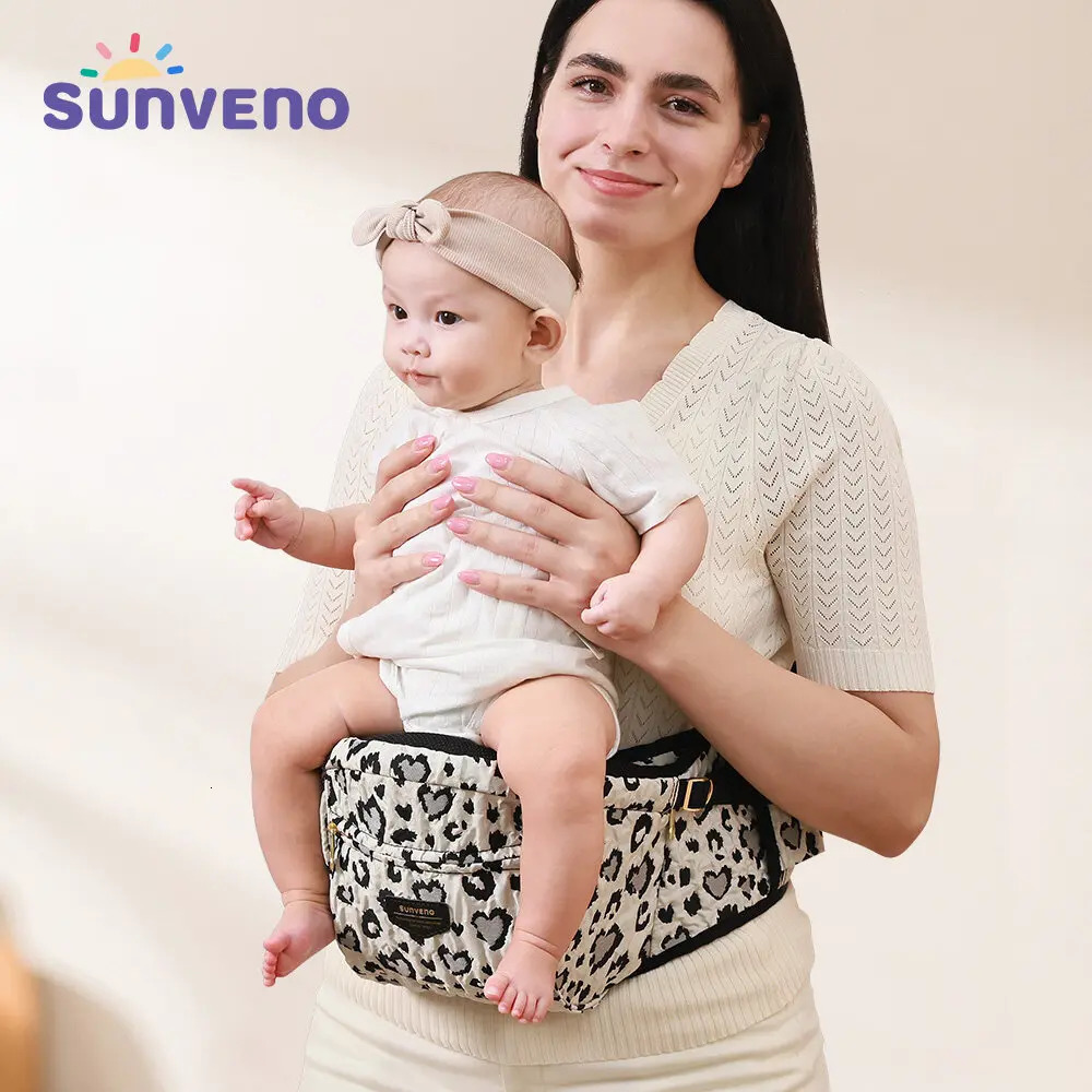 SUNVENO Baby Fashion Leopard Print Waist Stool Non-Slip Hip Seat Surface for 3-36months borns Toddlers 250617