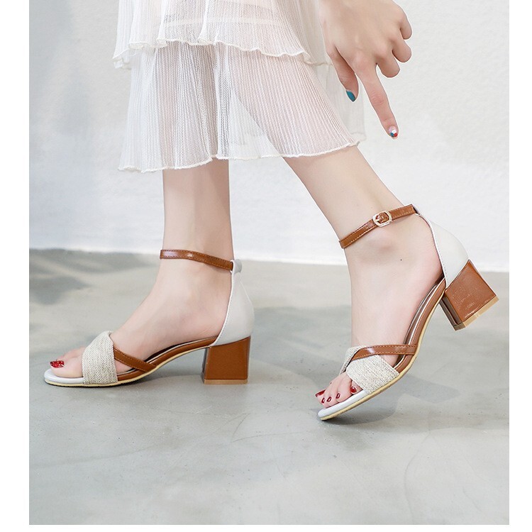 Thick heeled women's sandals summer new multifunctional women's sandals fairy style shoes designer sandals women's slippers