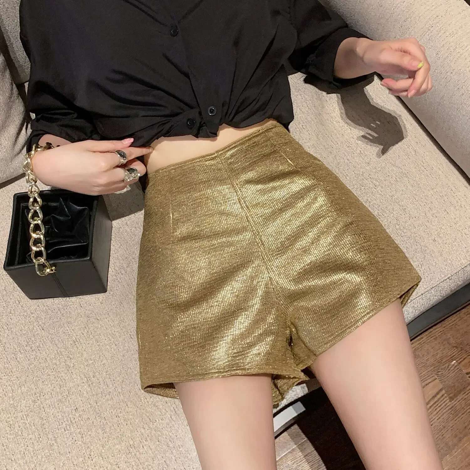 Summer Jorts Shorts For Women Wide Short Pants Woman Design Luxury Designer Harajuku Fashion To Wear Youthful Elasticty Classic
