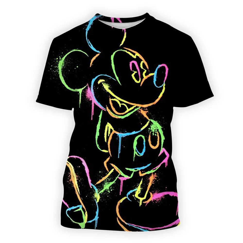 Disney 2024 Disney Anime Lilo Stitch 3D Print T-Shirt Kids Tops Tee T-shirt Women Men Unisex Summer Short Sleeve T-Shirts W250617