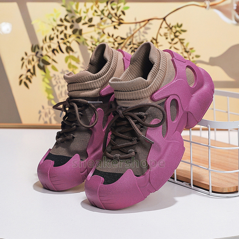 2025 New Designer Shoes platform sneakers womens trainers Mesh breathable socks shoes Trendy Lace Up design Casual Comfortable summer autumn women sho