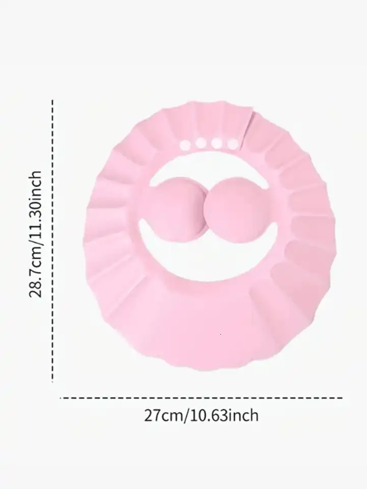 Two baby shampoo caps one pink one blue to help the baby bathe bath good helper two buy together use one the other spare 250617