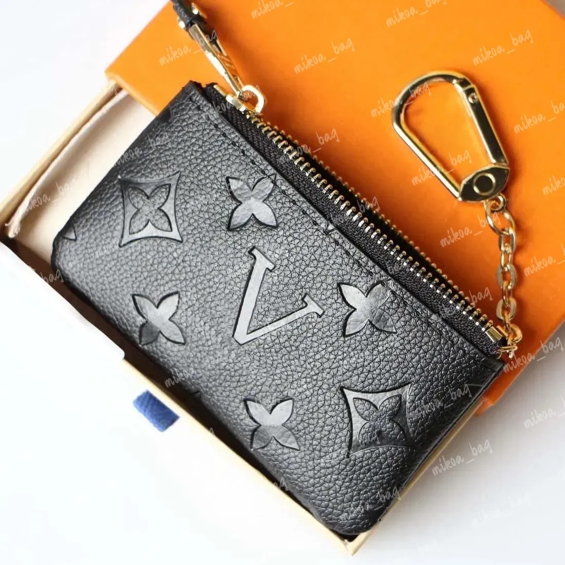 KEY POUCH Designers Mini Wallet Fashion Womens Mens Keychain Ring Credit Card Holder Coin Purse Luxury M62650 w box wallet