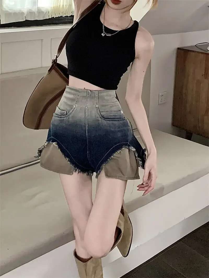 Stretchy Loose With Waist Pocket Denim Shorts for Women Wholesale Hot Elasticty Flowy Cheap Low Price XL Short Jean Pants Woman