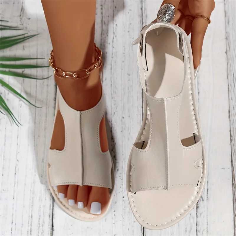 Women Flat Sandals 2025 Summer New Fashion Shallow Sandals Comfortable Lightweight Outdoor Beach Sandals Hot Shoes for Women Z250617