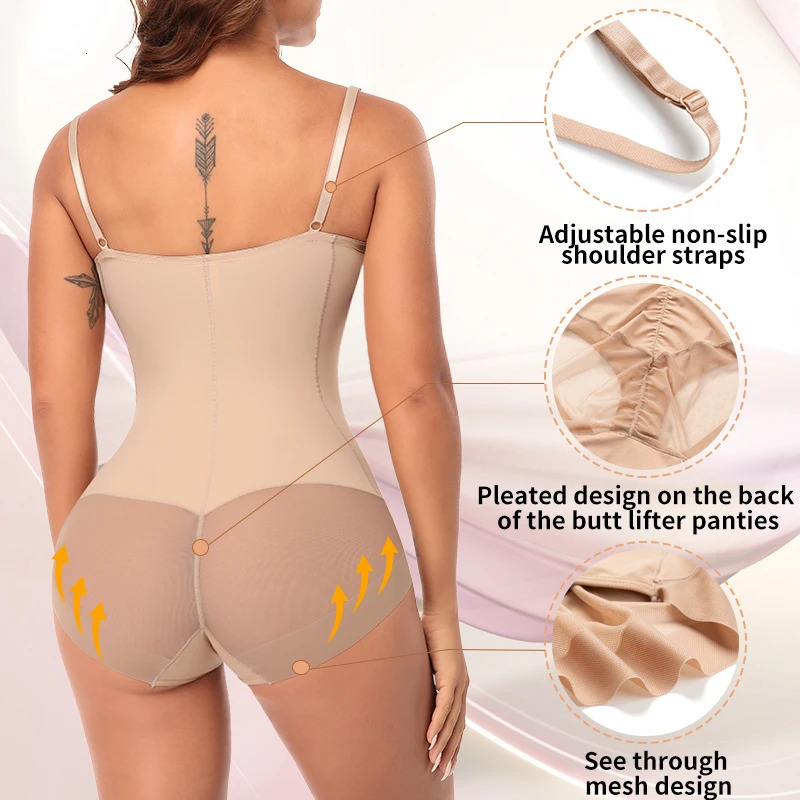 Shapewear Bodysuit for Women Tummy Control Butt Lifter Panties Waist Trainer Stomach Body Shaper Slimming Underwear Girdles 250616