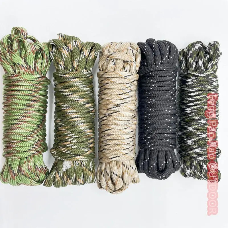 550 4mm 7 Bracket Core Parachute Rope for Survival Lanyard Camping Rock Climbing Hiking Clothesline 250611