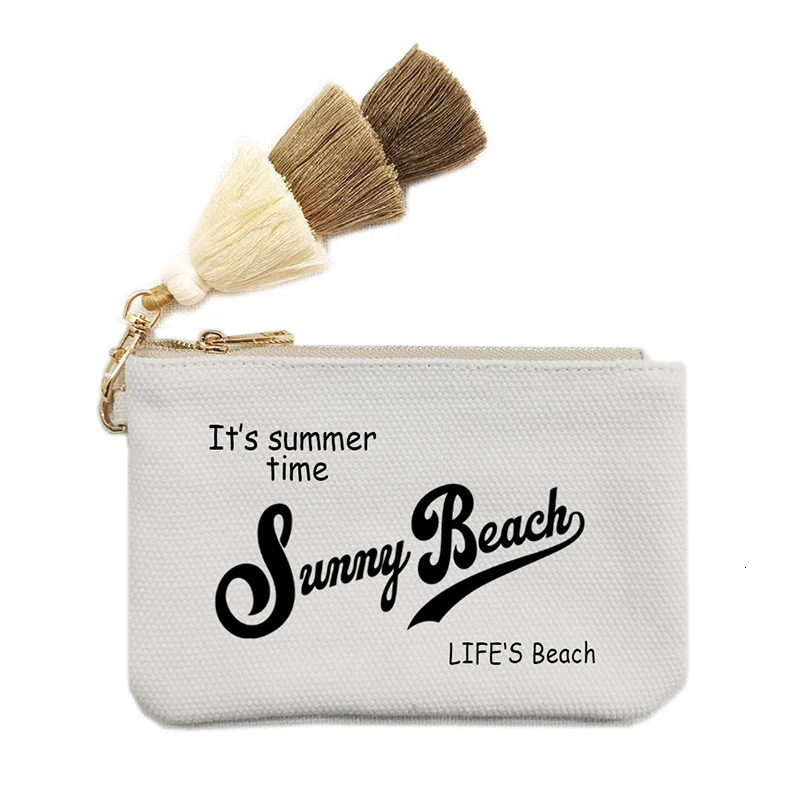 Fashion Solid Customizable Letter Wallets For Women Personality Printing Cotton Clutch Purse Ladies Beach Bag Party Bag 250617