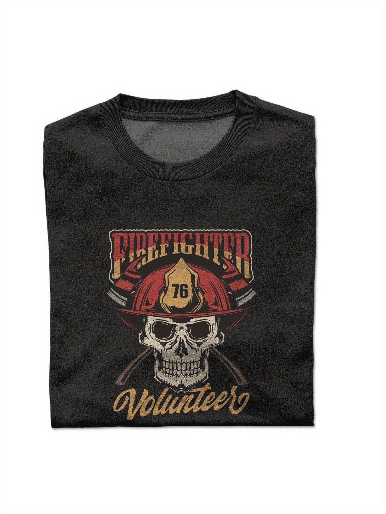Dongdumaoyi Men 180G S-3Xl T Shirts Round Collar White Adult Black Graphics Short Sleeve Cotton Skull 9e3d