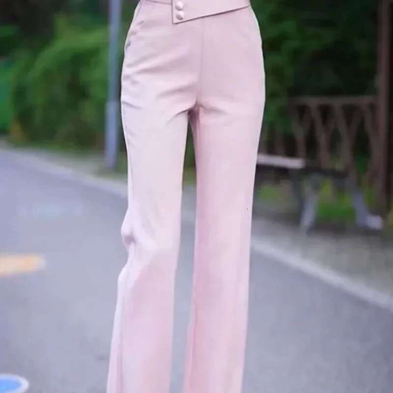 Solid Pants for Women Korean Fashion Slacks Long Trends 2025 Woman Trousers All Medium High Quality Clothing One Size Original G