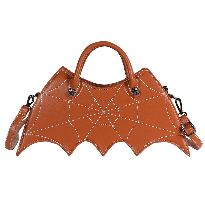 Free Shipping 2025 New Designer Bag Fashion Boutique Shopping Bag Creative And Funny Halloween Personality Bat Girl Fashion PU Handbag