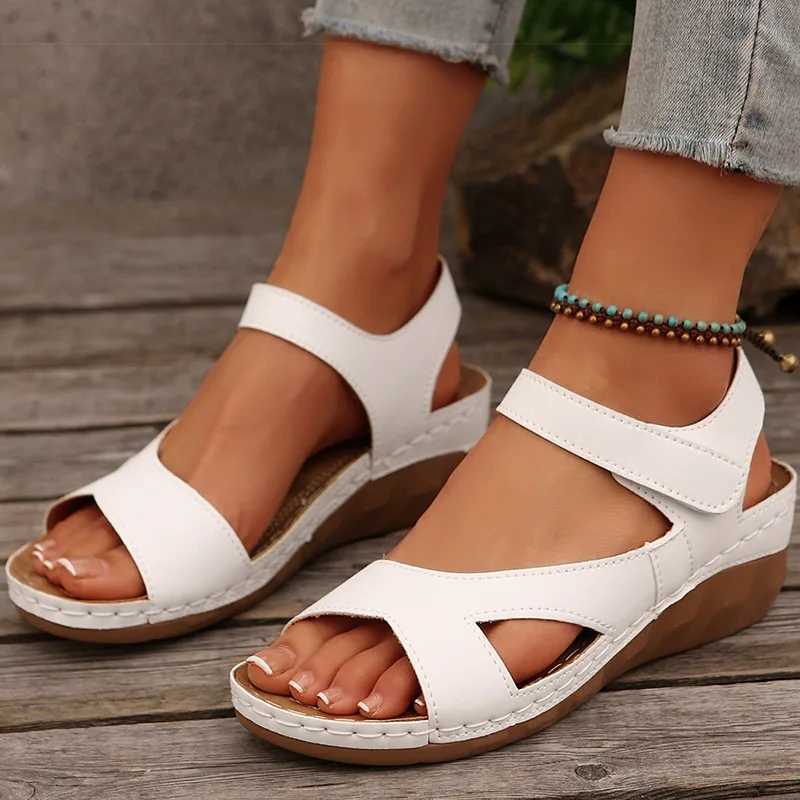 Womens Sandals 2025 Summer Sandals Women Heels Sandalias De Mujer Casual Wedges Footwear Summer Shoes Woman Soft Heeled Sandals Z250617