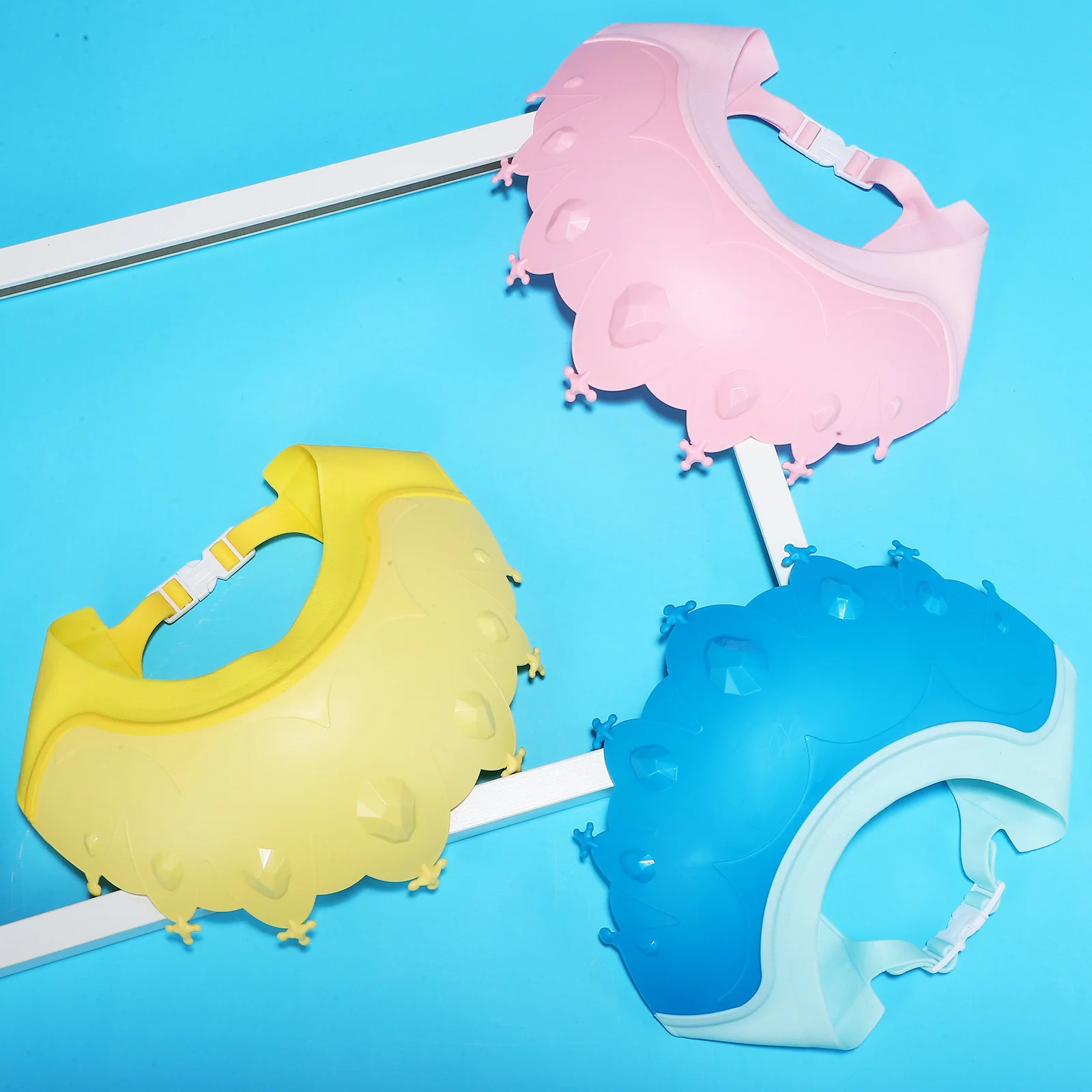3pcs Waterproof Shampoo Cap Kids Hair Washing Shield Baby Shower Hat Toddler Bathing Visor Adjustable Ear Covers For Children 250617