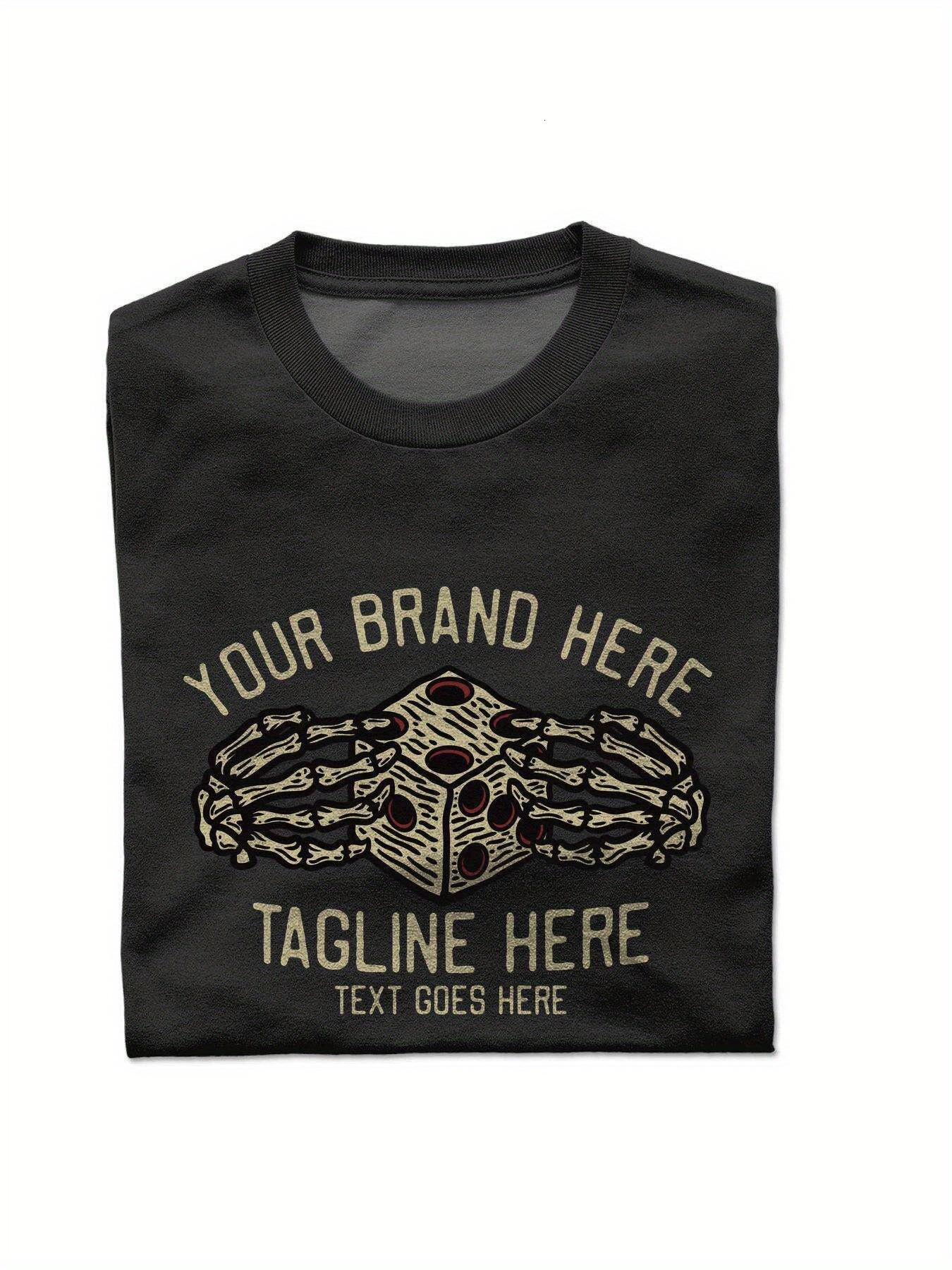 Dongdumaoyi Men 180G Black Cotton Adult Text S-3Xl Tiger White T Shirts Short Sleeve Round Collar 824d