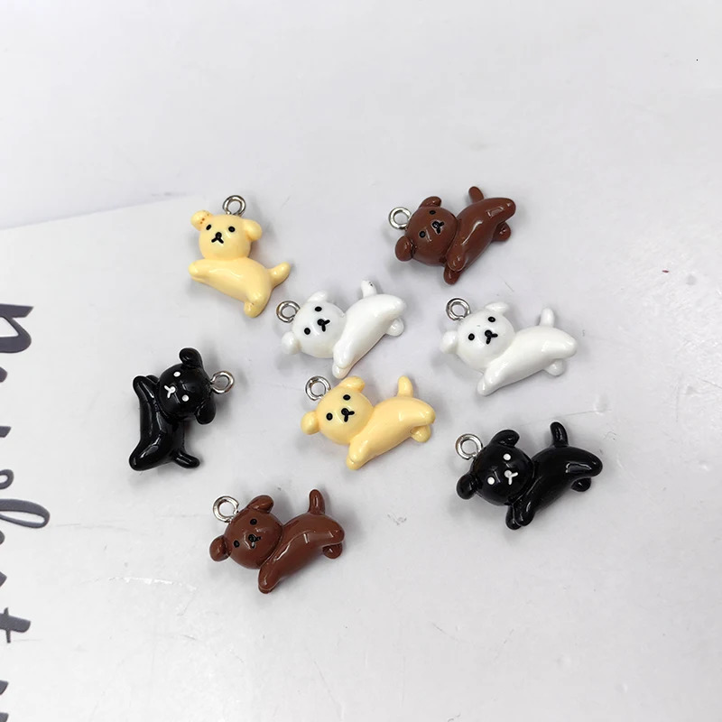 10pcs Fashion Small Puppy Dog Charms Floating Little Animals Pendant Flatback for Keychain DIY Jewelry Making Findings C313 250609