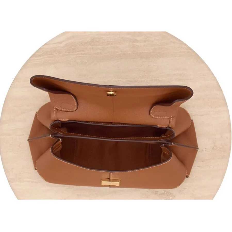 High End Leather Smile Designer Tote Saddle Bag Woman Pleated Design Single Shoulder Large Capacity Commuting Handbag Z250617