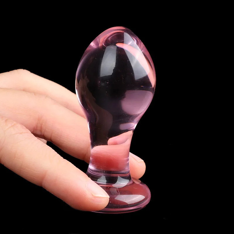 Crystal Glass Anal Plug Pink Anal Stimulator Crystal Buttplug Prostate Massage Masturbation Adult Sex Toys for Women Men Gay 250617