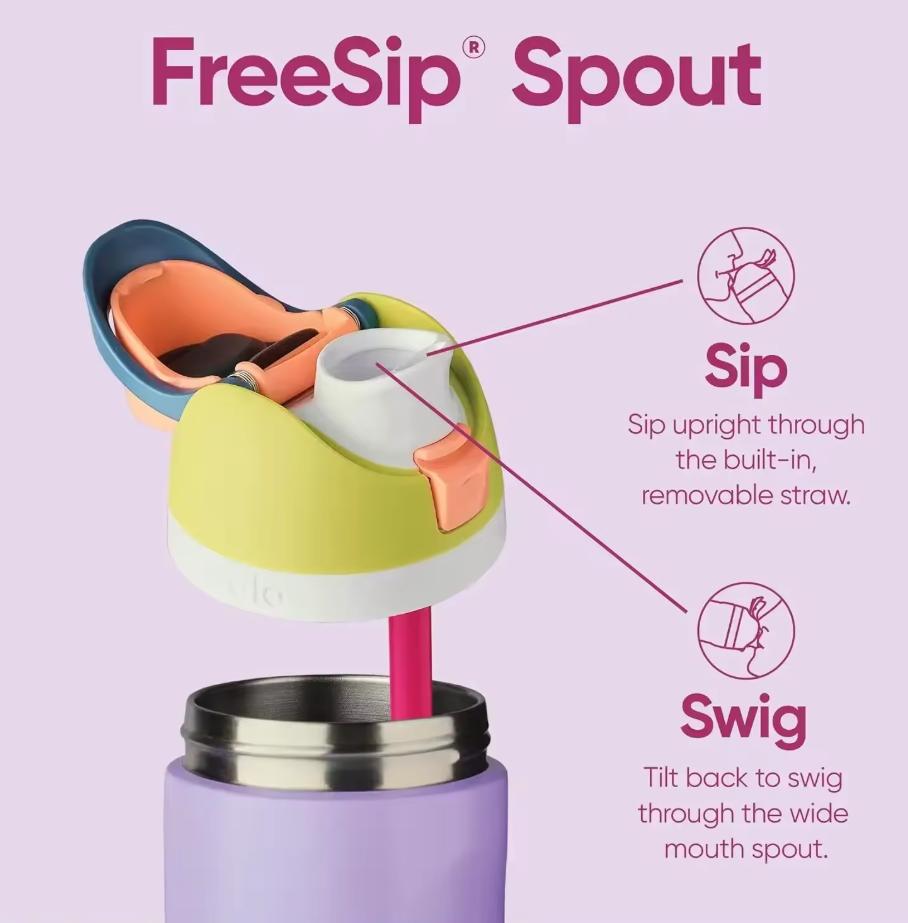 OWALA FreeSip Water Bottles Insulated Stainless Steel Tumblers with Straw for Sports Travel Mugs School Sports Water Bottles 24oz 32oz 0617