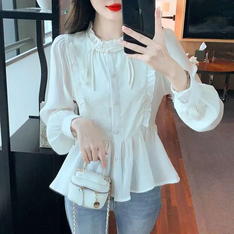 Womens Shirt And Blouse Loose Casual Youth Female Tops Summer Pretty Basic Economic With Original Hot Elegant Youthful Chic M