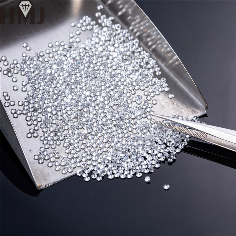 Small Sizes Loose Wholesale 1.0ct Stone 0.8mm-3mm D Color Lab Grown Black Diamonds for Jewelry making 250617