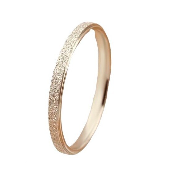 Minimalist Elegant Temperament Matte Ultra-Thin for Women High-End Titanium Steel Non-Fading Ring