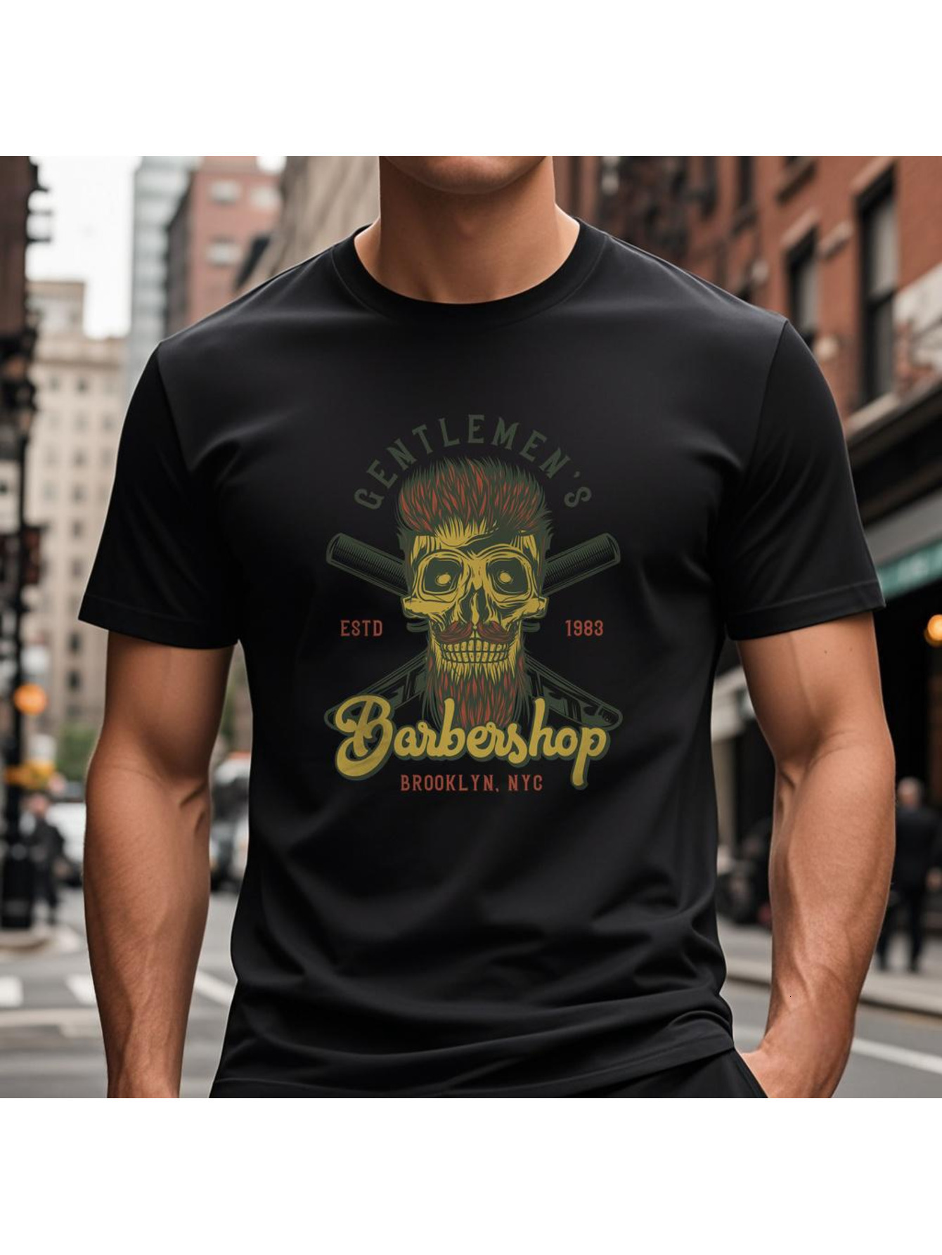 Dongdumaoyi Black Round Collar Men Short Sleeve Microphone T Shirts White Cotton S-3Xl Adult Text 180G Skull ab63