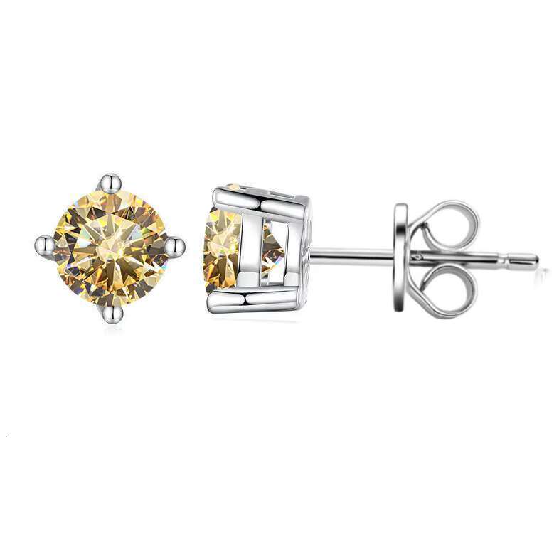 0.5-3ct GRA Moissanite Stud Earrings 925 Sterling Silver Lab Diamond Mossanite Earring for Women Men