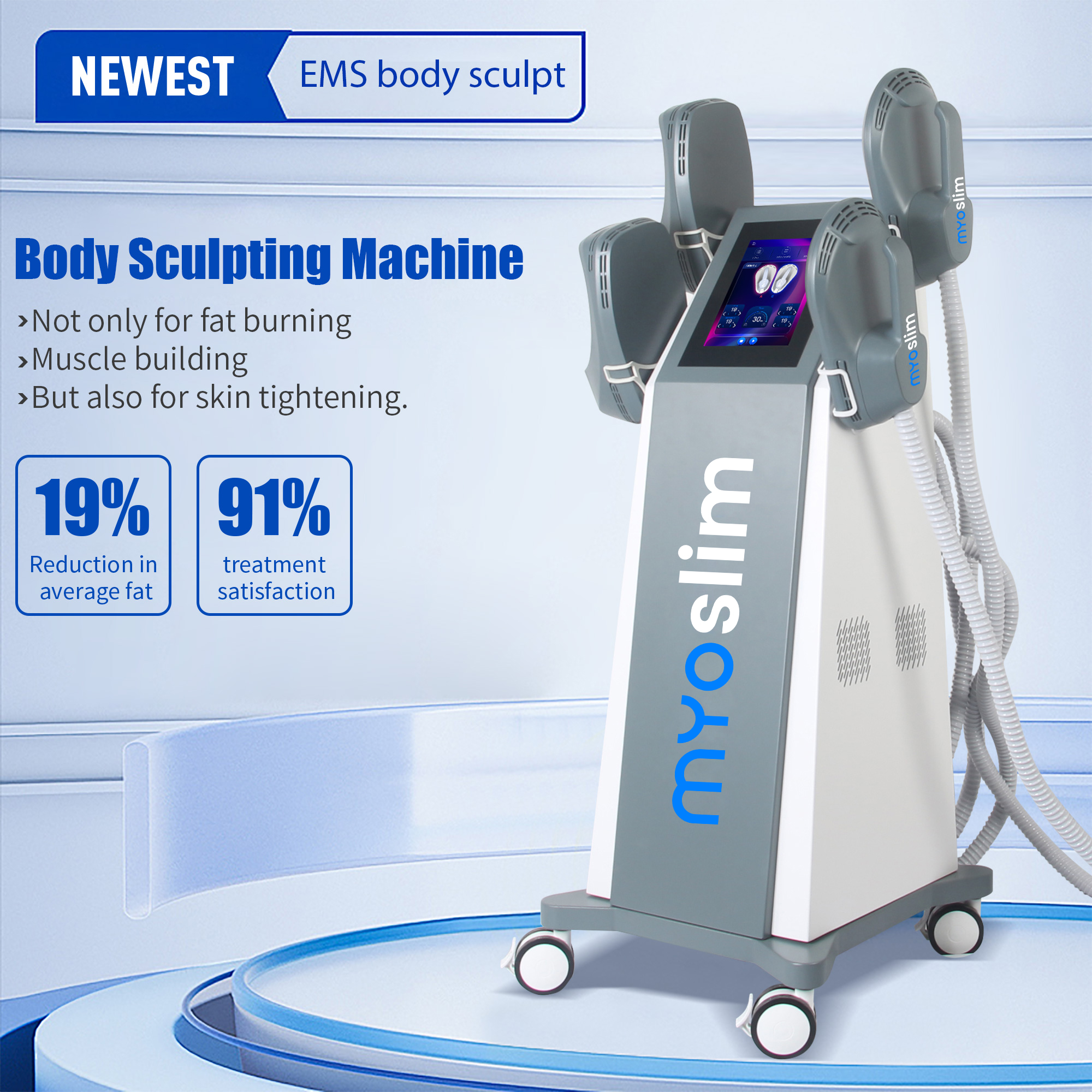 15 Tesl 6500W Myoslim Body Sculpt Weight Lose Myoslim Muscle Stimulate body Slimming Sculpting Fat Reduction Machine