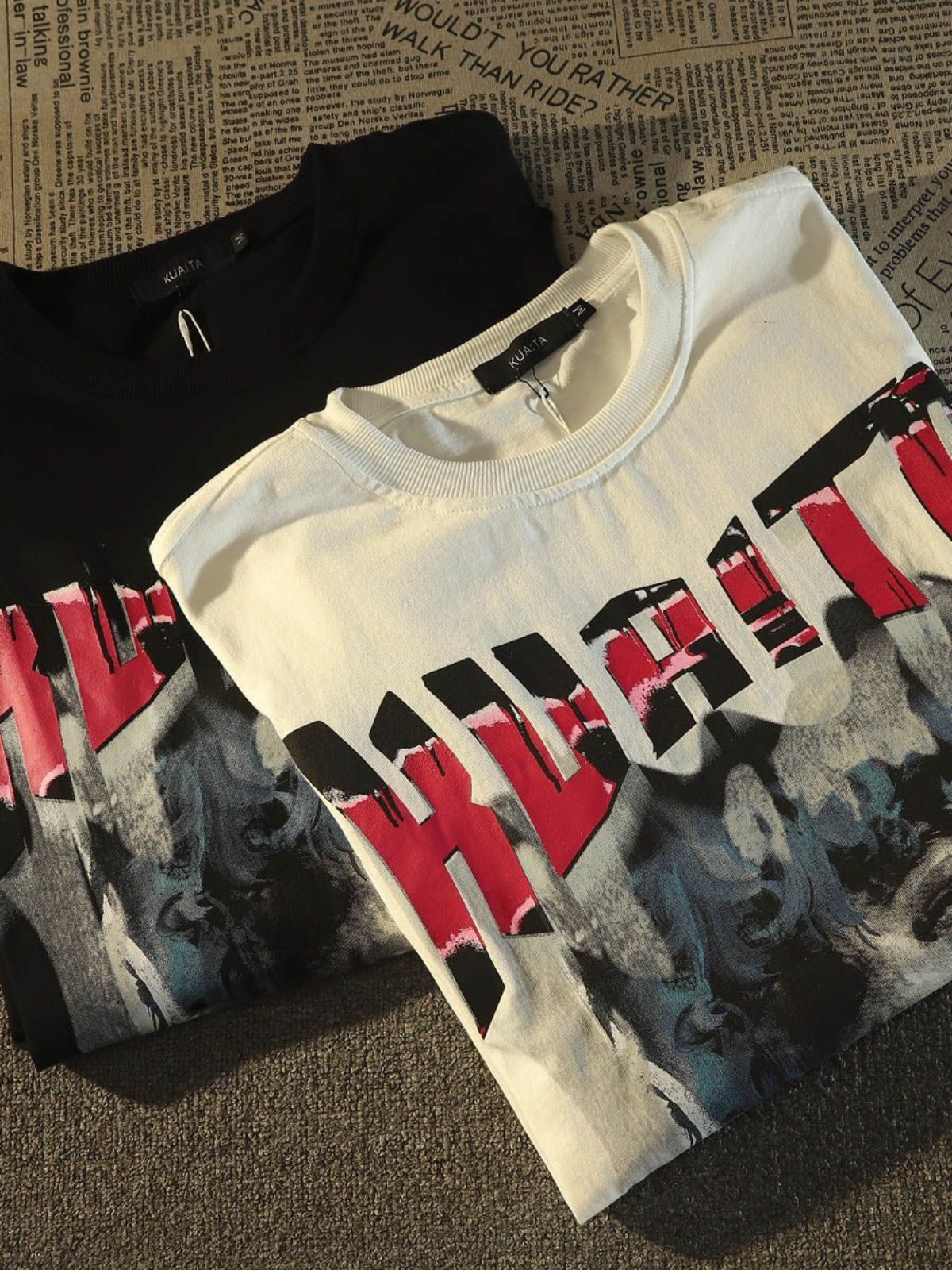 Retro Streetwear Cotton Short Sleeve T Shirt for Summer Breathable High Street Hip Hop Fashion Loose Fit European American Style