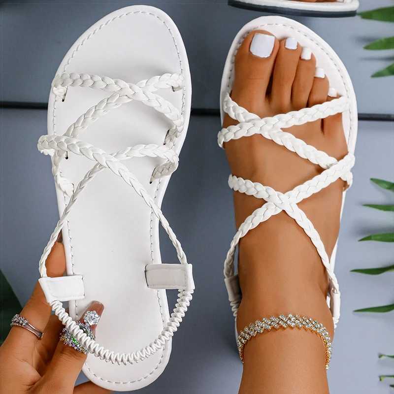 Womens Sandals Sexy Summer Shoes For Woman Summer Sandals 2025 New Flat Sandals Chaussures Femme Beach Shoes Female Footwear Z250617