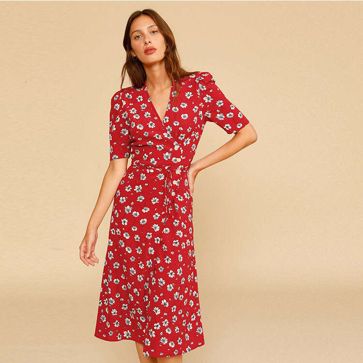 Undefined Devise Tender 114#ref Rayon Floral Print Tea 2025 Summer New French Style Womens Dress