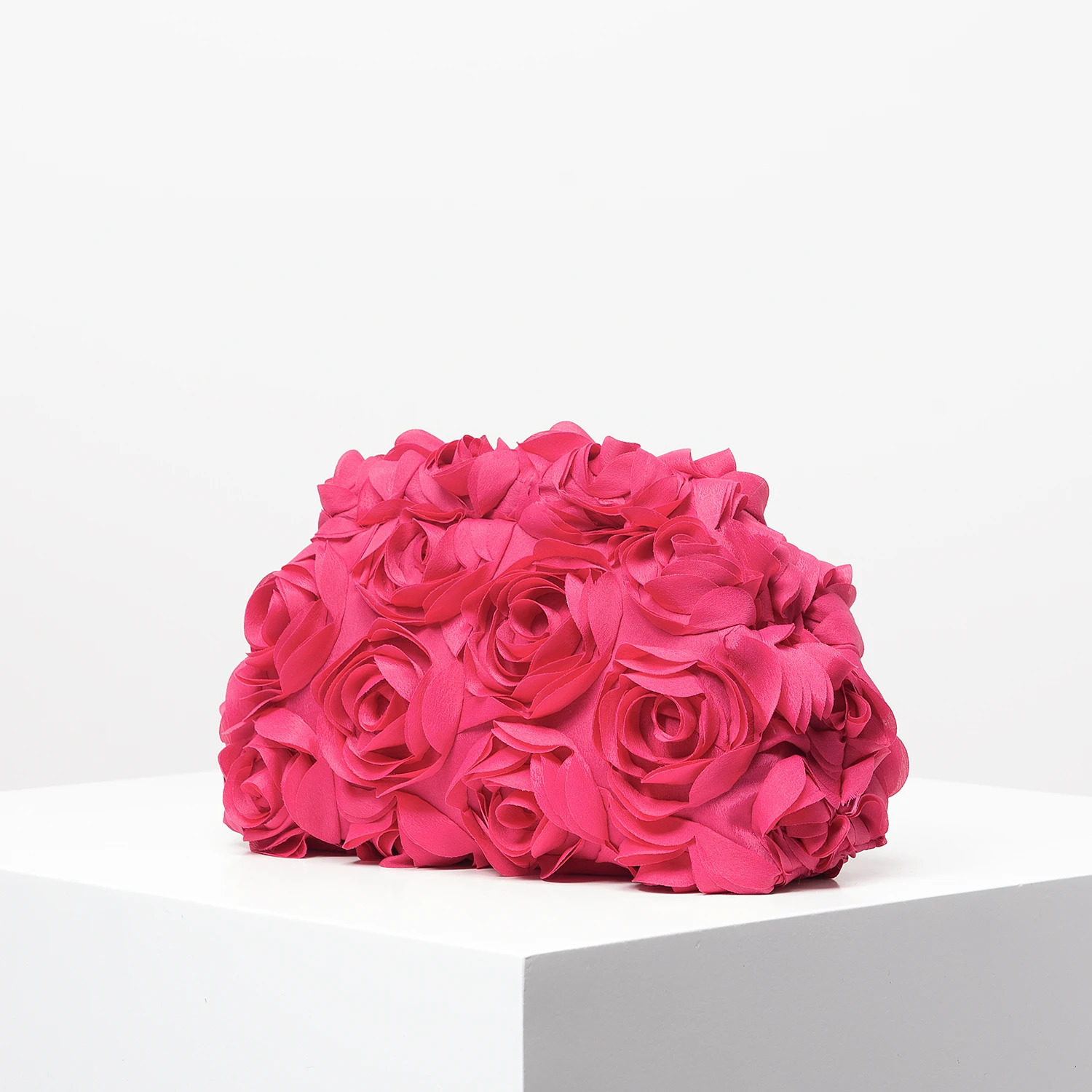 Elegant rose clutch bag Wedding party dinner bag Womens clip bag perfect gift for women random pattern 250617