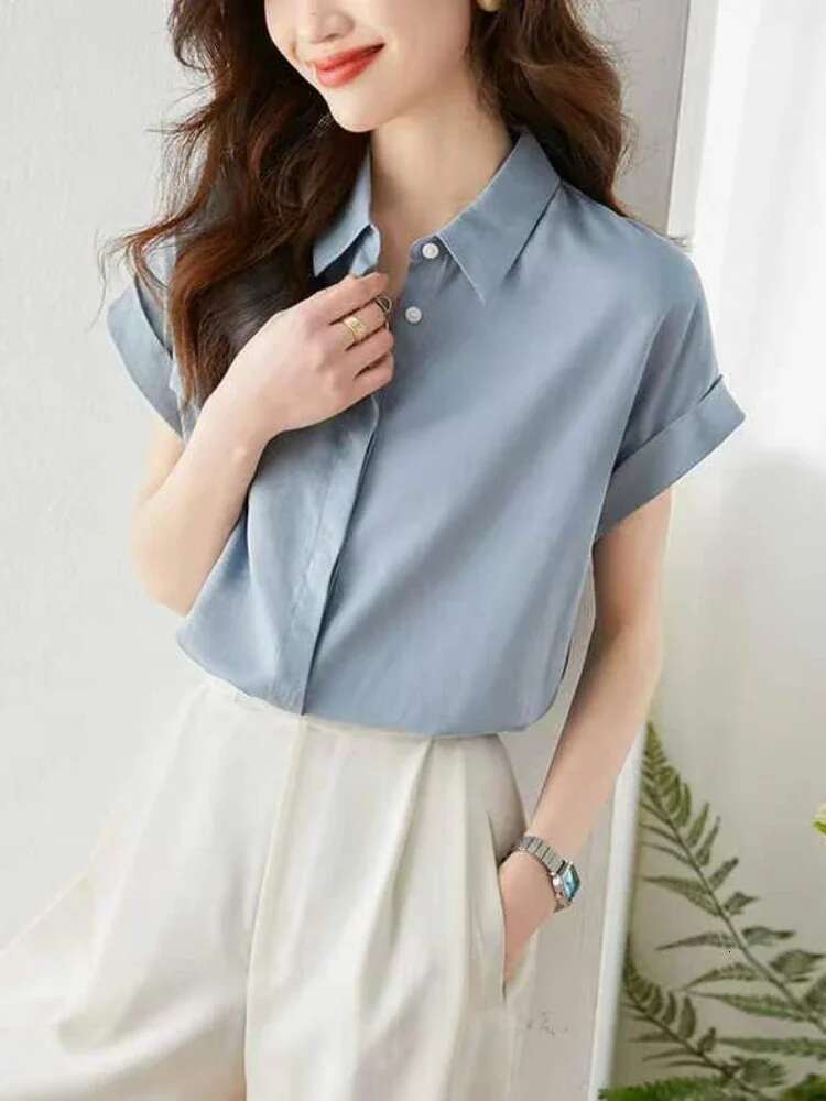 Shirts Blouses For Women Chiffon Woman Top Thin Style Summer Blouse Elegant And Youth Xxl Premium Economic New 2025 Cool