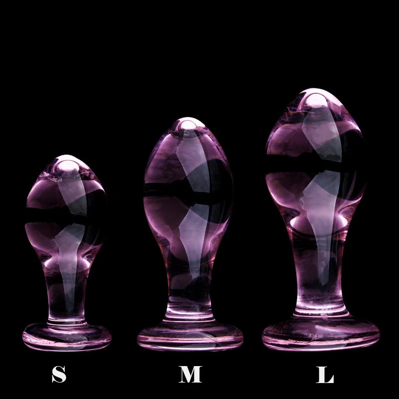 Crystal Glass Anal Plug Pink Anal Stimulator Crystal Buttplug Prostate Massage Masturbation Adult Sex Toys for Women Men Gay 250617