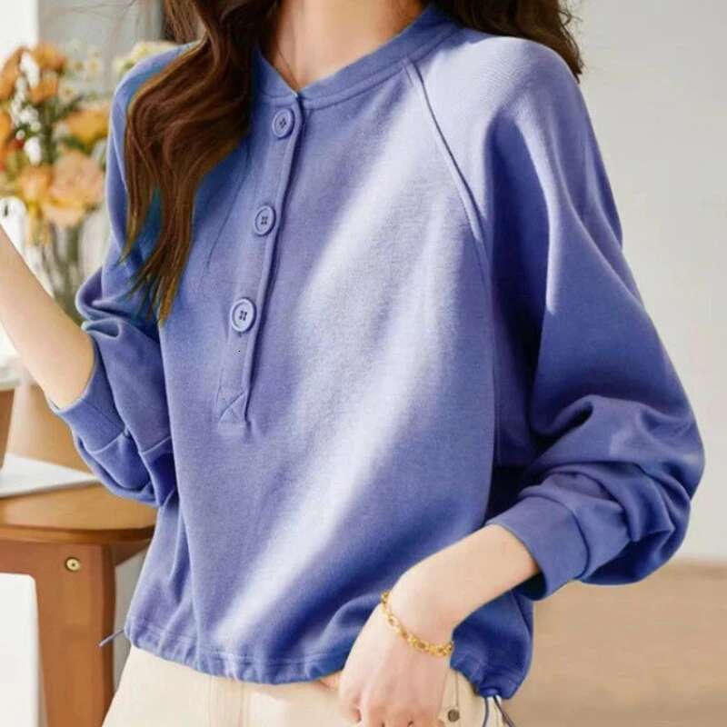 Cotton Woman Tops Spring and Autumn Sweatshirt for Women Korean Matching Cheap Sweat-shirt Outerwears Novelty Aesthetic Pullover