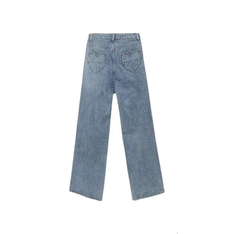 Denim Pants for Women High Waist Straight Leg Woman Jeans Chic and Elegant South Korea Streetwear Vibrant 2025 Quality Trousers