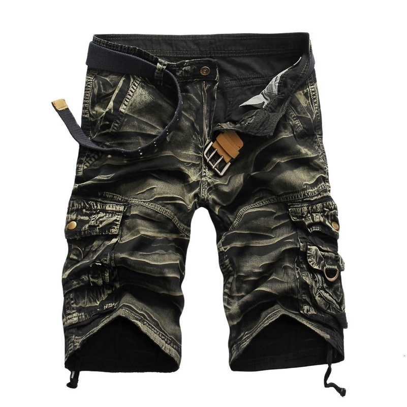 Summer Cargo Shorts Men Cool Camouflage Cotton Casual Mens Short Pants Clothing Comfortable Camo Men Cargo Shorts No Belt 250529CJ