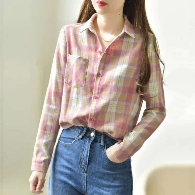 Shirts Blouses For Women Cotton Full Long Sleeve Summer Woman Top Fine Elegant Offer Premium 2025 Novelties Luxury S M