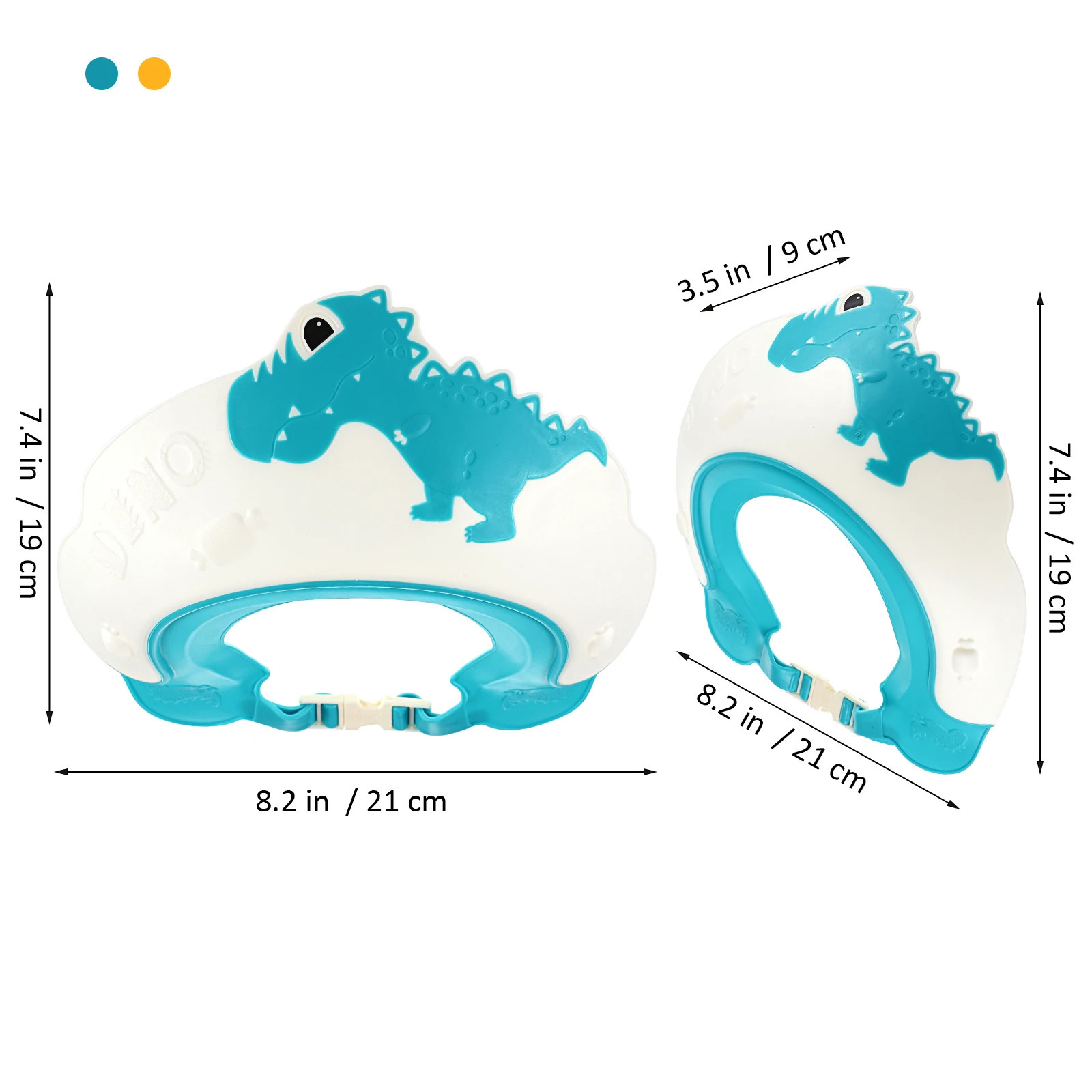 4pcs Baby Shower Hat Set Hair Washing Guard for Kids Bath Time Dinosaur Adjustable Premium Material Safe to Use 250617
