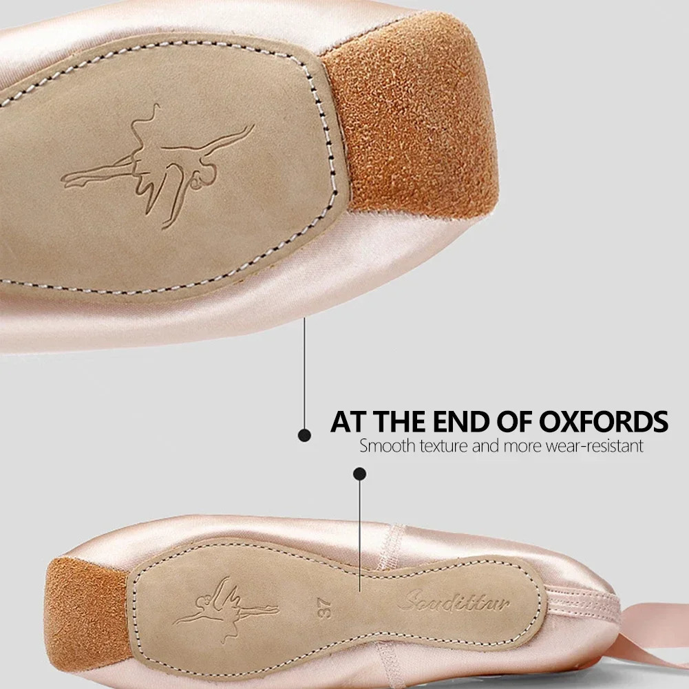 Girls Ballerina Ballet Pointe Shoes Pink Women Satin Canvas Ballet Shoes For Dancing 250613