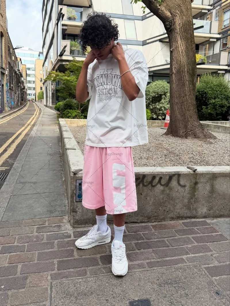 Letter Embroidery Harajuku Retro Hip Hop Oversized Sports Shorts Men 2025 Casual Trendy Casual Straight Pants Streetwear Women Z250617