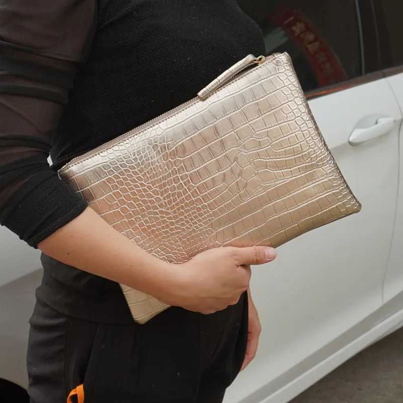 Women Fashion Handbag And Purse Stone Pattern Soft PU Leather Envelope Bag Large Capacity Ladies Day Clutch Wallet For Party 250617