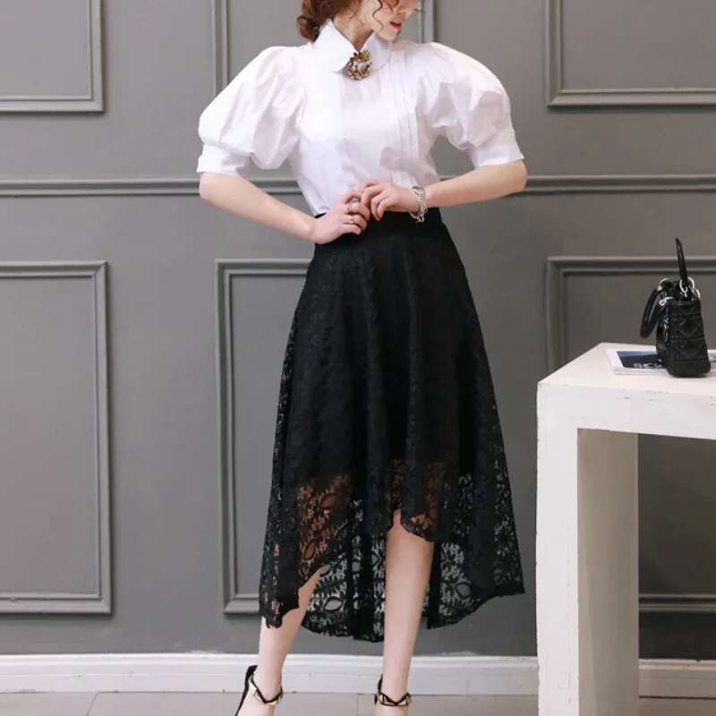 Woman Skirt Patchwork A Line High Waist Skirts for Women Modest Luxury Elegant Clothing Trend 2025 Sales Korean Fashion V Summer